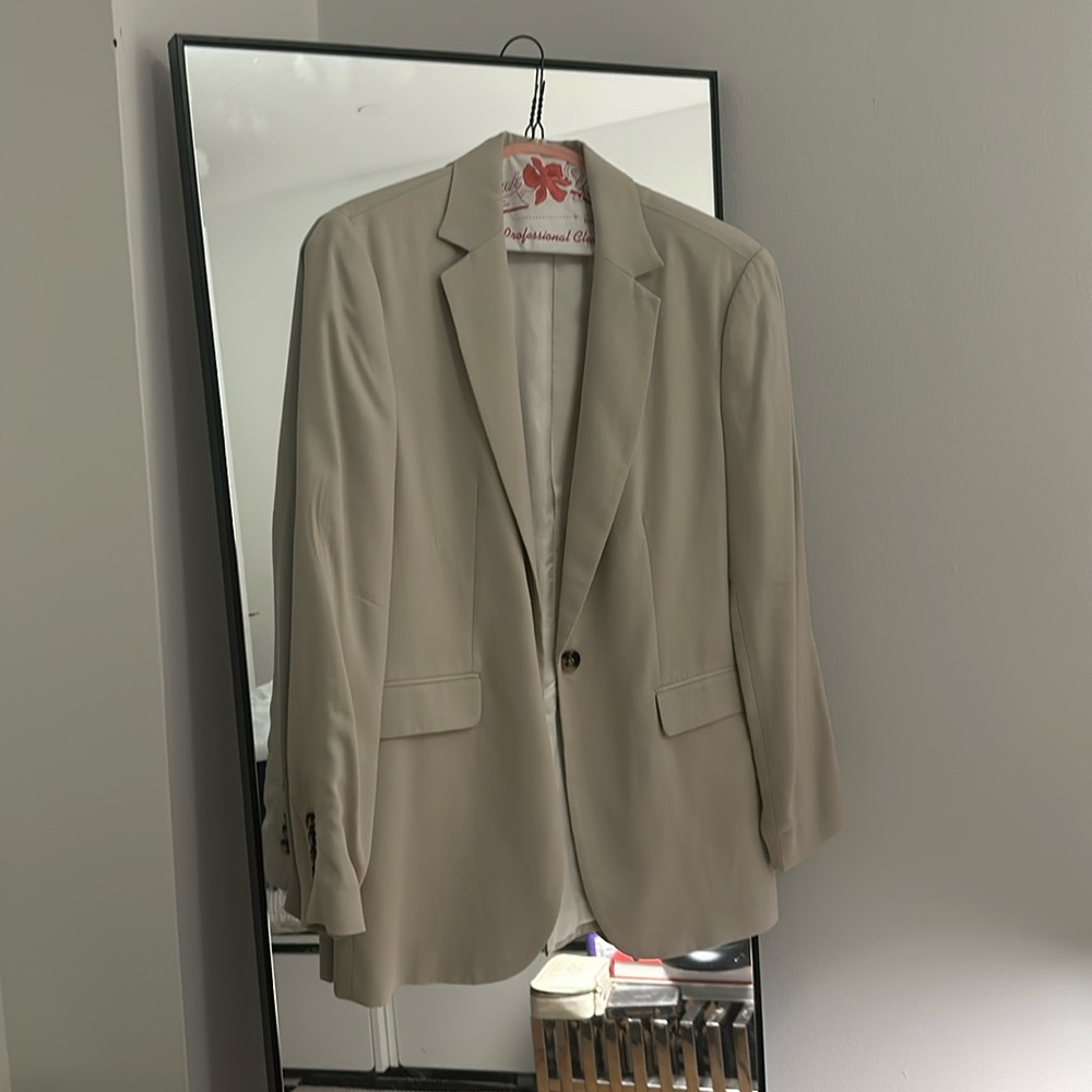 Zara linen blazer beige never worn
